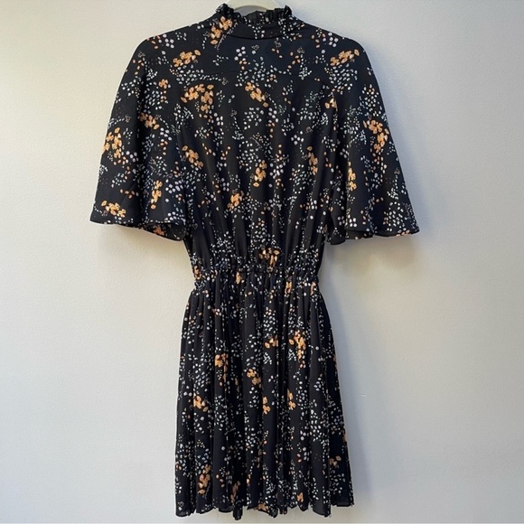 Zadig & Voltaire Roza Spark Flowers Mock Neck Mini Dress Sz XS - Picture 9 of 16